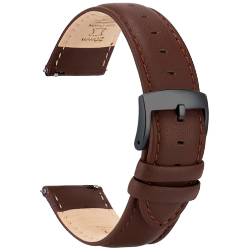 OTTOODY Leder Uhrenarmbänder 22mm 21mm 20mm 18mm 16mm Armband, Schnellverschluß Eleganten Leder Uhrenarmband für Damen Herren, Hochwertige Ersatz Leder Armband für Uhr & Smartwatch, Schwarze Schnalle OTTOODY Leder Uhrenarmbänder 22mm 21mm 20mm 18mm 16mm Armband, Schnellverschluß Eleganten Leder Uhrenarmband für Damen Herren, Hochwertige Ersatz Leder Armband für Uhr & Smartwatch, Schwarze Schnalle von OTTOODY