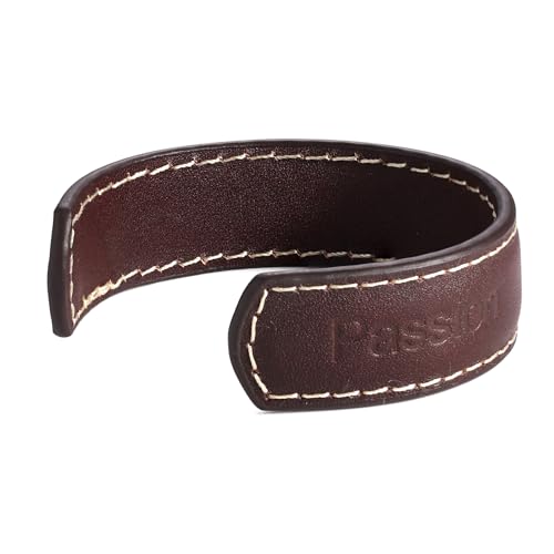 OTXIXTO Herren-Lederarmband mit Gravur Name/Text Jahrgang Lederarmband für Männer Verstellbares Manschette Lederarmband Handgelenkband Armband Schmuck Geschenk für Papa Freund Ehemann (Dunkel Braun) von OTXIXTO