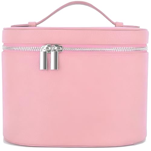 Make-up-Tasche, Reise-Kulturbeutel, tragbar, Kosmetik, Make-up, Organizer, Tasche, abnehmbare Fächer, Schwarz-dunkel und anspruchsvoller Stil, Pink-niedlich-cooler Stil von OTozuo