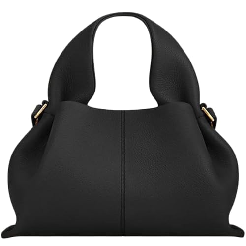 OTroyllvaoT Cloud Pouch Dumpling Clutch Geldbörse Damen Tote Schulter Retro Crossbody Bag Casual Dumpling Hobo Bag (Black,Small) von OTroyllvaoT