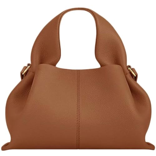 OTroyllvaoT Cloud Pouch Dumpling Clutch Geldbörse Damen Tote Schulter Retro Crossbody Bag Casual Dumpling Hobo Bag (Camel,Small) von OTroyllvaoT