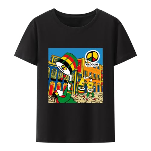 Samba Carnival OLODUM Y2K T-Shirt Brazilian Samba Drummer Style Short-Sleev Creative Comfortable Streetwear Koszulki Black XXL von OU LU