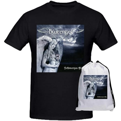 Blutengel Schwarzes EIS Men's Relaxed Fit Cotton Round Neck T Shirt Black XL Blutengel Schwarzes EIS Men's Relaxed Fit Cotton Round Neck T Shirt Black XL von OUBAO