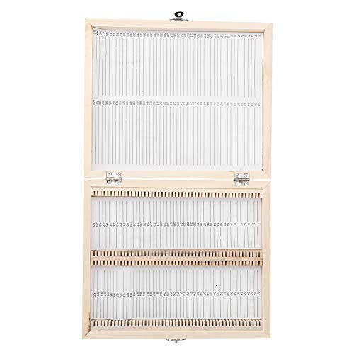 100PCS Biologie Glas Vorbereitet Objektträger Proben Holz Rutsche STO Box Fall 23 * 19 * 4 Biologie Objektträger von OUCRIY