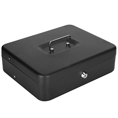 Geldboxen aus Metall, 31 × 25 × 10, tragbare Sicherheitsbox, abschließbar, Tablett mit mehreren Ebenen, Geldschublade, sichere Aufbewahrungsbox, 4 Scheine, 5 Stück von OUCRIY