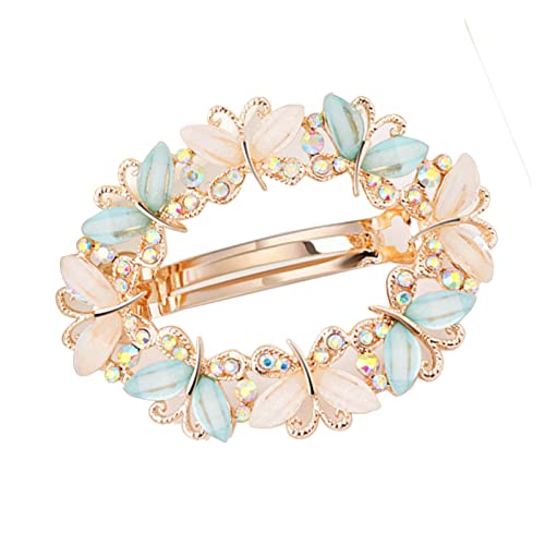 Kopf Haarnadel Schmetterling Haarschmuck Feder Clip Haarkarte Hinterkopf Damen Haar Kopfschmuck Haarschmuck Dutt Clip Haarspange Schmuck Damen (299 grün) von OUCRIY