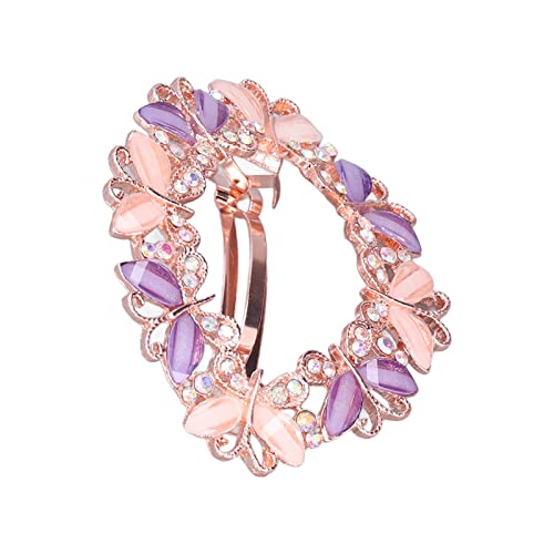 Kopf Haarnadel Schmetterling Haarschmuck Feder Clip Haarkarte Hinterkopf Damen Haar Kopfschmuck Haarschmuck Dutt Clip Haarspange Schmuck Damen (299 lila) von OUCRIY