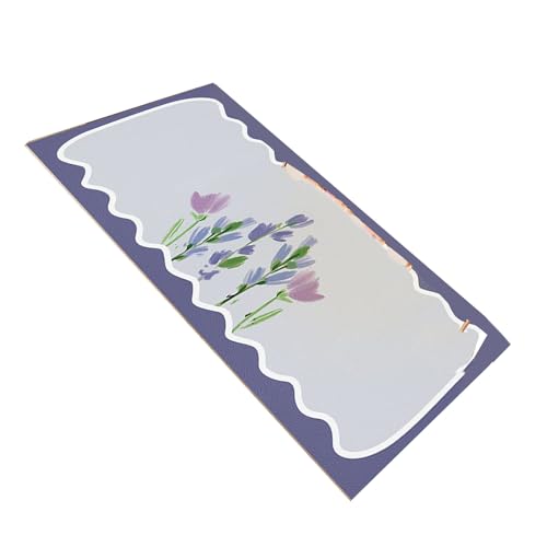 Wasserdichter Schreibtischschutz Schöne Blumenmuster Augenschutz Elegante PVC Schreibtischunterlage Groß für Arbeitszimmer Büro (Lila Blume von OUCRIY