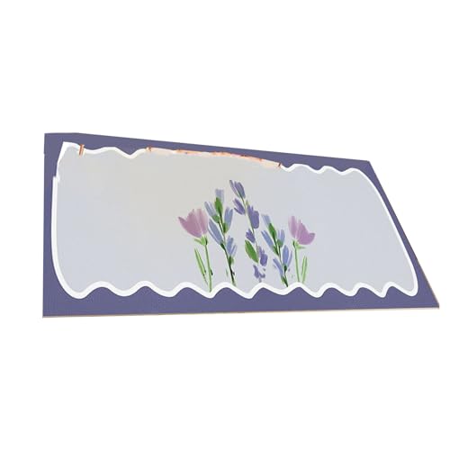 Wasserdichter Schreibtischschutz Schönes Blumenmuster Augenschutz Elegante PVC Schreibtischunterlage Groß für Arbeitszimmer, Büro (Lila Blume 40x80 von OUCRIY