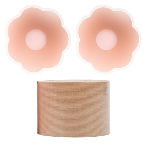 OUDQFCJ 1 PCS Klebe BH Push Up Große Brust Boob Tape Rückenfrei Trägerloser BH Wiederverwendbare Unsichtbar Silikon Brüste Nippelpads Body Tape (für Abendkleider, Ballkleid, Hochzeitskleid) von OUDQFCJ