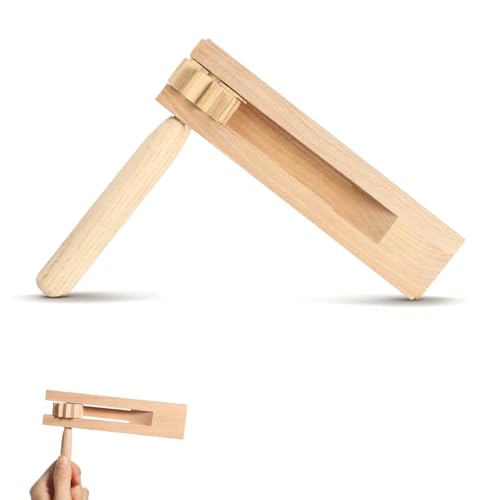 OUDQFCJ 1 Pcs Holzratsche Geräusche Maker Holz Spinning Ratsche Krachmacher Holz Rassel Ratsche Musikinstrument für Kinder für Spiele Parteien Veranstaltungen Sportveranstaltungen von OUDQFCJ