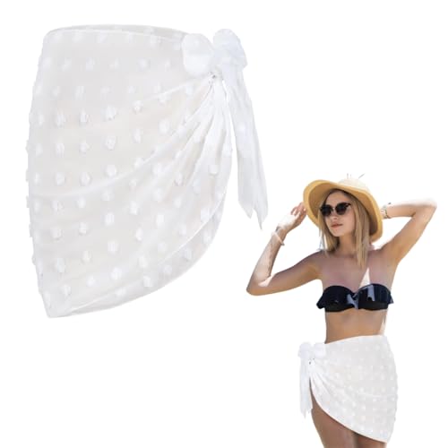 OUDQFCJ 1 Stück Strand Wrap Sarong Damen Chiffon Strandrock mit Fransen (Groß) von OUDQFCJ