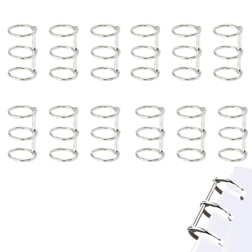 OUDQFCJ 12 Stück Buchbinderinge, Ringbuch Ringe, Ringbuch Metall, Ringbindung, Buchringe für Büros, Schulen, Hause (20 mm Innendurchmesser) von OUDQFCJ