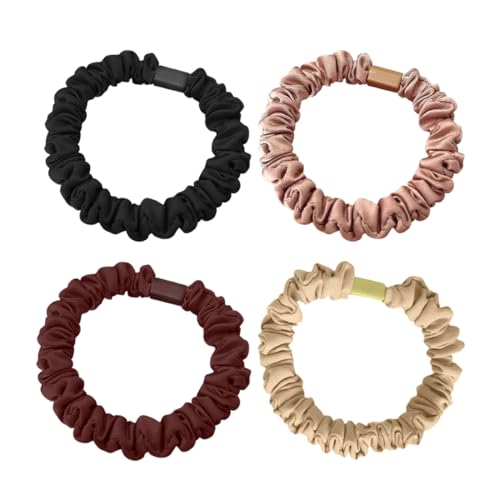 OUDQFCJ 16 pcs Haare Ringe Damen Pferdeschwanz Halter Hairband Haarband aus Seide Verpackung MEHRWEG (4 Farben) von OUDQFCJ