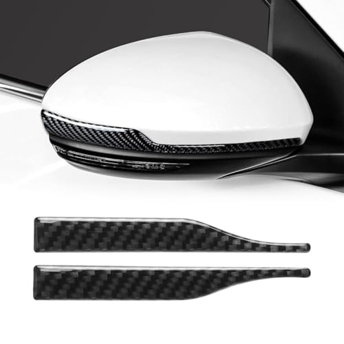 OUDQFCJ 2 PCS Carbon-Faser Aufkleber für Rückspiegel und Autospiegel, Stoßstange Türschutz, Universell Anwendbare Rückspiegel Streifen Abdeckung, Schützen Ihr Auto (11x1.5cm) von OUDQFCJ