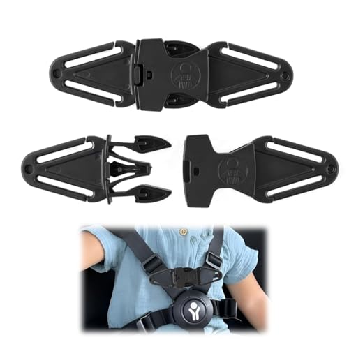 OUDQFCJ 2 PCS Kinder Sicherheitsgurt, Autositz Sicherheitsgurt Clip, Clip Gurt, Sicherheitsgurt Verlängerung, Abschnallschutz Kindersitz, Autositz Kindersitz Gurt Sicherungen, Brustgurt Clip von OUDQFCJ