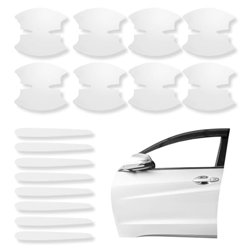 OUDQFCJ 2 Sets Anti-Kratz-Aufkleber Lackschutzfolie Sticker Set für Auto, Universell Schutz Anti-Kollision (für Autotürgriffe, Auto Seite) (Transparente) von OUDQFCJ