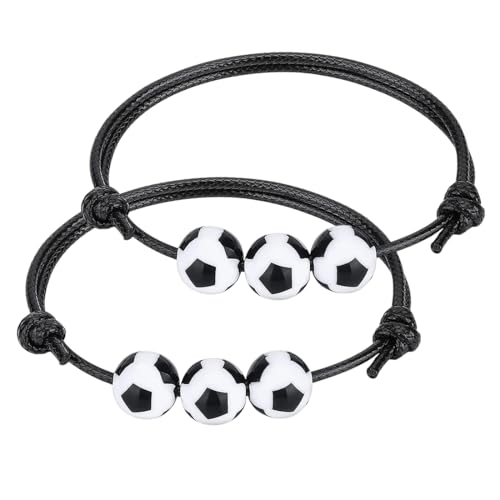 OUDQFCJ 2 Stück Fußball Armbänder Kinder, Verstellbares Schnur Fußball Armband, Fussball Freundschaftsarmband Jungs, Fußball Mitgebsel, Fußballspiel Kindergeburtstag Mitgebsel Jungen Mädchen OUDQFCJ 2 Stück Fußball Armbänder Kinder, Verstellbares Schnur Fußball Armband, Fussball Freundschaftsarmband Jungs, Fußball Mitgebsel, Fußballspiel Kindergeburtstag Mitgebsel Jungen Mädchen von OUDQFCJ
