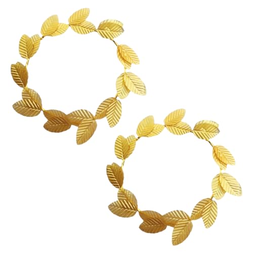 OUDQFCJ 2 Stück Gold Blatt Stirnbänder,Römischer Kopfschmuck Gold Blatt Kronen Kopfschmuck Römisches Lorbeer Kranz Griechischer Kopfschmuck,Für Damen Herren Kopfschmuck Zubehör Weihnachten OUDQFCJ 2 Stück Gold Blatt Stirnbänder,Römischer Kopfschmuck Gold Blatt Kronen Kopfschmuck Römisches Lorbeer Kranz Griechischer Kopfschmuck,Für Damen Herren Kopfschmuck Zubehör Weihnachten von OUDQFCJ