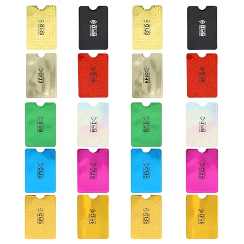 OUDQFCJ 20 Kartenhalter, ID Bankkarte abgeschirmt Kartenhalter, Anti-Scanning Anti Degaussing Anti-Diebstahl-Bürste, schützen Anti-Diebstahl-Kreditkarte Brieftasche von OUDQFCJ