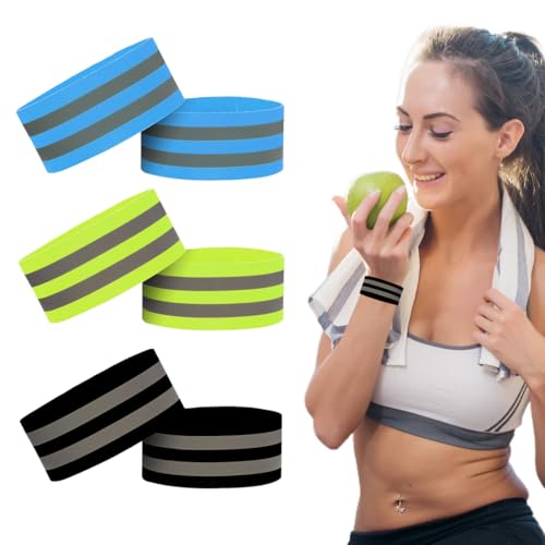 OUDQFCJ 3 Paare Sicherheits Reflektor Anhänger mit Ketten, Erwachsene Kinder Reflektoren Anhänger, Reflektierende Bänder für Outdoor-Joggen von OUDQFCJ