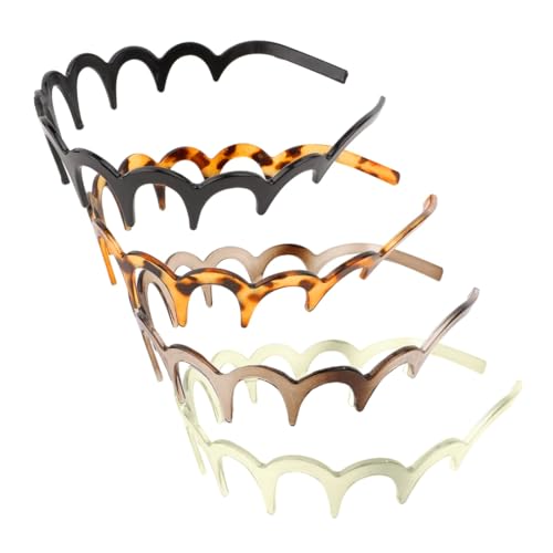 OUDQFCJ 4 Stück Haifischzähne Haarkamm Haarband Ripple Kunststoff Stirnband Makeup Haarband Sport Fitness Frauen und Mädchen täglich von OUDQFCJ