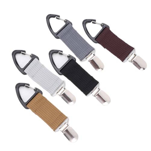 OUDQFCJ 5 Stück Elastische Freihändiges Hut Clip für Reisen Hutklammer für Damen Herren Outdoor Handtasche Reisetasche Rucksack von OUDQFCJ