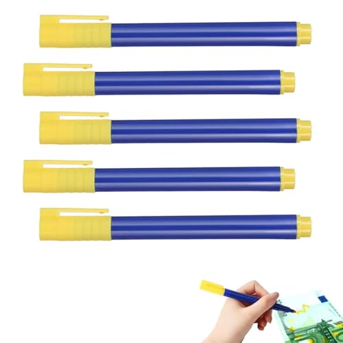 OUDQFCJ 5 Stück Geldscheinprüfer Stift, Geldprüfstift, Falschgeld Stift, Gefälschte Stift Geld, Stift Prüfer von OUDQFCJ