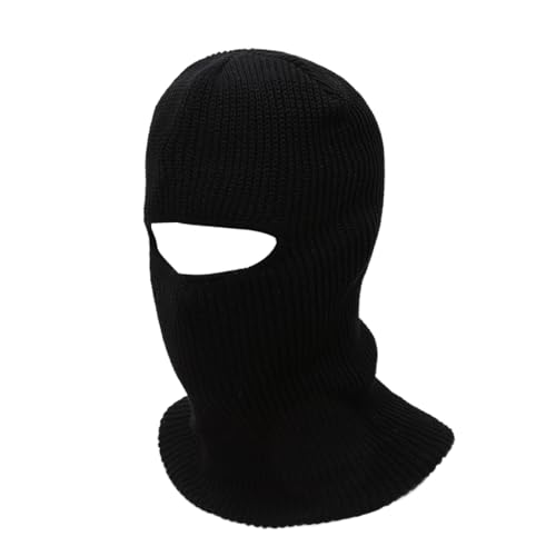 OUDQFCJ Balaclava Sturmmaske Gestrickte Sturmhaube Multifunktionsmaske Skimütze für Motorrad und Fahrrad (3-Loch/2-Loch) von OUDQFCJ