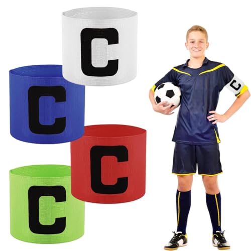 OUDQFCJ Fußball Kapitänsbinde, Verstellbare Fußball Armbinde für Kinder und Erwachsene, Multicolor Gummizug Elastic Kapitäns Armbinden für Viele Sportarten von OUDQFCJ