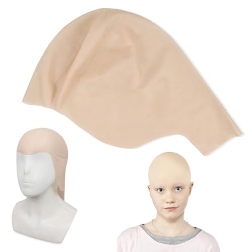 OUDQFCJ Glatze aus Latex Perückenkappe Latex Glatzkappe, Glatze Perücke Kappe, Latex Glatze kappe für Erwachsene & Teenager Cosplay Zubehör Karneval Make-up Kostümzubehör(Einheitsgröße) von OUDQFCJ