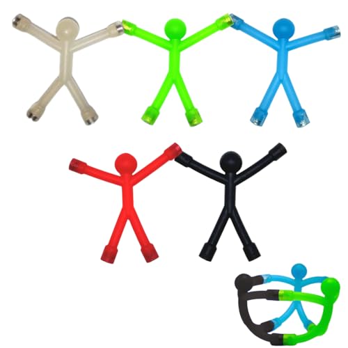 OUDQFCJ Mini Magnetische Figuren Spielzeug für Kinder Spielzeugmagnete Spiel Kühlschrank Magnete Männchen Reisespielzeug für Kinder 5 Pcs Gummi Magnet Spielzeug für 3-12 Jahre alt (Transparent) von OUDQFCJ