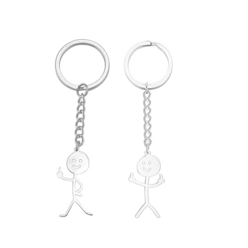 OUDQFCJ Schlüsselanhänger Lustig,Auto Schlüssel Kleine Anhänger Lustige Geschenke Mittelfinger Kleiner Skeleton Mann Smiley Witzig Schlusselanhang,Nettes Middle Finger Schlussel OUDQFCJ Schlüsselanhänger Lustig,Auto Schlüssel Kleine Anhänger Lustige Geschenke Mittelfinger Kleiner Skeleton Mann Smiley Witzig Schlusselanhang,Nettes Middle Finger Schlussel von OUDQFCJ