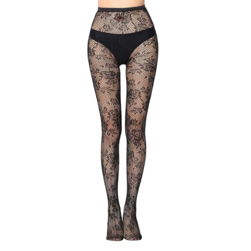 OUDQFCJ Strumpfhosen Damen, Fischnetz Strumpfhosen, Mesh Strumpfhos-e-n, Netzstrumpfhose, Hohe Strümpfe, High Waisted Night Club Strumpfhos-en, Party Strumpfhose, Gemusterte Fischnetz Strümpfe von OUDQFCJ