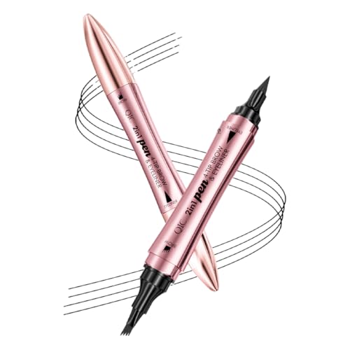 OUDQFCJ Wasserfester Flüssiger Augenbrauenstift, Microblading Augenbrauenstift, Schweißfest, Wischfest, Langanhaltend, Kreiert mühelos natürlich aussehende Brauen (Dunkelbraun) von OUDQFCJ