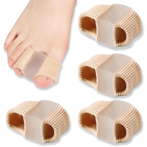 OUDQFCJ Zehenspreizer Hallux Valgus 4 Stück, Silikon Großzehenabstandshalter mit 2 Schlaufen, Toe Separator für Hallux Valgus Korrektur Frauen Männer von OUDQFCJ