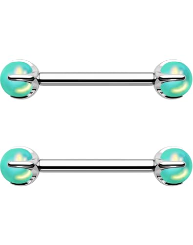 OUFER Body Piercing 14G Nipple Bars Titanium Nipple Barbell Rings Set Internally Nipple Piercing Tongue Bars Body Piercing Jewellery for Women Men 14MM OUFER Body Piercing 14G Nipple Bars Titanium Nipple Barbell Rings Set Internally Nipple Piercing Tongue Bars Body Piercing Jewellery for Women Men 14MM von OUFER Body Piercing