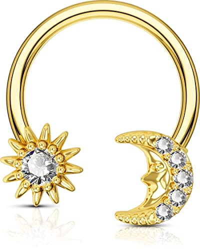 OUFER Body Piercing Daith Tragus Helix Conch Piercing Jewelry 16G Septum Piercing Rings 316L Stainless Steel Helix Piercings Earring Nose Ring Women Men von OUFER Body Piercing