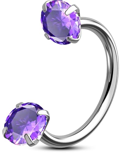 OUFER Body Piercing Horseshoe Nose Ring Hoops 20G Nostril Piercing Jewellery Titanium Septum Rings Internally Helix Tragus Daith Lip Eyebrow Earring Piercings Jewelry Women Men 6mm/7mm/8mm von OUFER Body Piercing