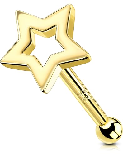OUFER Body Piercing Nose Stud 20G Nostril Piercing Jewellery 9K Solid Gold Nose Bars Pin Jewelry for Women Men 6MM Nostril Piercing Stud OUFER Body Piercing Nose Stud 20G Nostril Piercing Jewellery 9K Solid Gold Nose Bars Pin Jewelry for Women Men 6MM Nostril Piercing Stud von OUFER Body Piercing