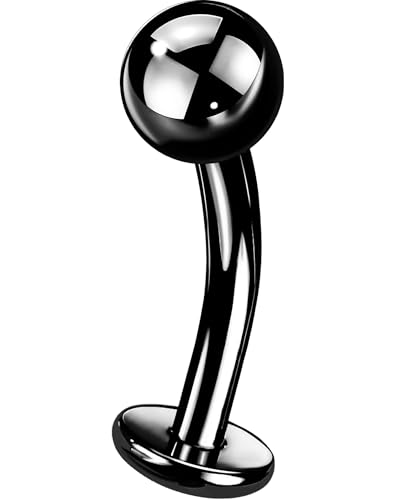 OUFER Body Piercing Threadless Belly Button Bars Titanium Navel Piercings Jewellery 14G Curved Barbell Navel Bars 10/12/14/16mm Floating Belly Bars Piercing Women Men von OUFER Body Piercing