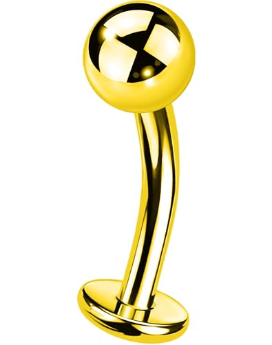 OUFER Body Piercing Threadless Belly Button Bars Titanium Navel Piercings Jewellery 14G Curved Barbell Navel Bars 10/12/14/16mm Floating Belly Bars Piercing Women Men von OUFER Body Piercing