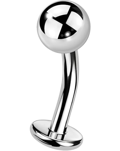 OUFER Body Piercing Threadless Belly Button Bars Titanium Navel Piercings Jewellery 14G Curved Barbell Navel Bars 10/12/14/16mm Floating Belly Bars Piercing Women Men von OUFER Body Piercing