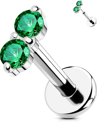 OUFER 16G Helix Piercing 316L-Chirurgenstahll Threadless Earring Grün CZ Conch Piercing 8 mm Helix Ring Knorpel Ohrpiercing Helix Ohrringe Tragus Piercing Helix Ohrring OUFER 16G Helix Piercing 316L-Chirurgenstahll Threadless Earring Grün CZ Conch Piercing 8 mm Helix Ring Knorpel Ohrpiercing Helix Ohrringe Tragus Piercing Helix Ohrring von OUFER