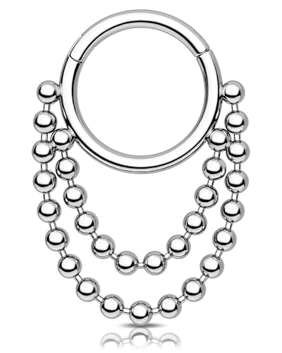 OUFER 16G Ketten Helix Ohrring Edelstahl 316L Doppelknorpel Piercing Scharnier Segment Clicker Hoop Conch Tragus Daith Rook Körper Piercing Schmuck für Frauen 8 mm OUFER 16G Ketten Helix Ohrring Edelstahl 316L Doppelknorpel Piercing Scharnier Segment Clicker Hoop Conch Tragus Daith Rook Körper Piercing Schmuck für Frauen 8 mm von OUFER