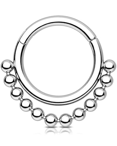 OUFER 16G Ketten Helix Ohrring Edelstahl 316L Single Knorpel Piercing Scharnier Segment Clicker Hoop Conch Tragus Daith Rook Körper Piercing Schmuck für Frauen 8 mm OUFER 16G Ketten Helix Ohrring Edelstahl 316L Single Knorpel Piercing Scharnier Segment Clicker Hoop Conch Tragus Daith Rook Körper Piercing Schmuck für Frauen 8 mm von OUFER
