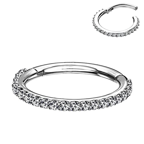 OUFER 18 g 20 g Piercing Helix Conch Ring aus 316L Chirurgenstahl mit Ratsche Piercing Nase Ring Ohr Daith Tragus Piercing Damen Herren, Edelstahl von OUFER