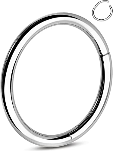 OUFER 18G 1.0mm Nasenpiercing Titan Nasenring Nasen Helix Piercing Hoop Nase Nostril Stecker Nasenstecker Schmuck Rook Tragus Conch Daith Earring Frauen Männer 6 8 12mm von OUFER