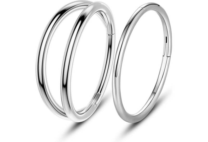 OUFER Nasenpiercing 16G 2er Set Helix Piercings Silber Chirurgenstahl Rook Tragus Conch von OUFER