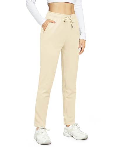 OUGES Jogginghose Damen Lang Baumwolle Sporthose Freizeithose Stretch Trainingshose Mit Taschen von OUGES